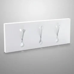 Appendiabiti a muro in metallo Evan 3 White