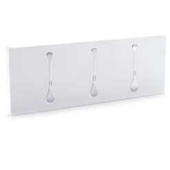 Appendiabiti a muro in metallo Evan 3 White