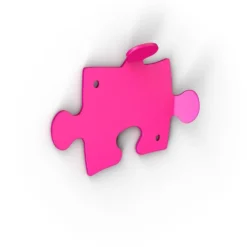 10 appendiabiti da parete in acciaio Puzzle