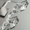 Appendiabiti da parete in plexiglass Casper Two