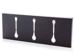 Attaccapanni a muro in metallo Evan 3 Black