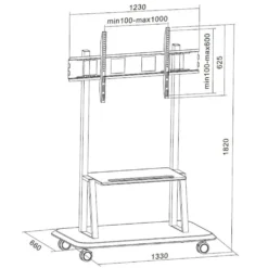 Carrello porta TV grandi dimensioni Stuart