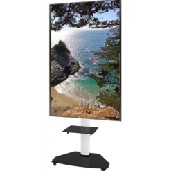 Carrello porta TV regolabile e ruotabile Agile Bianco