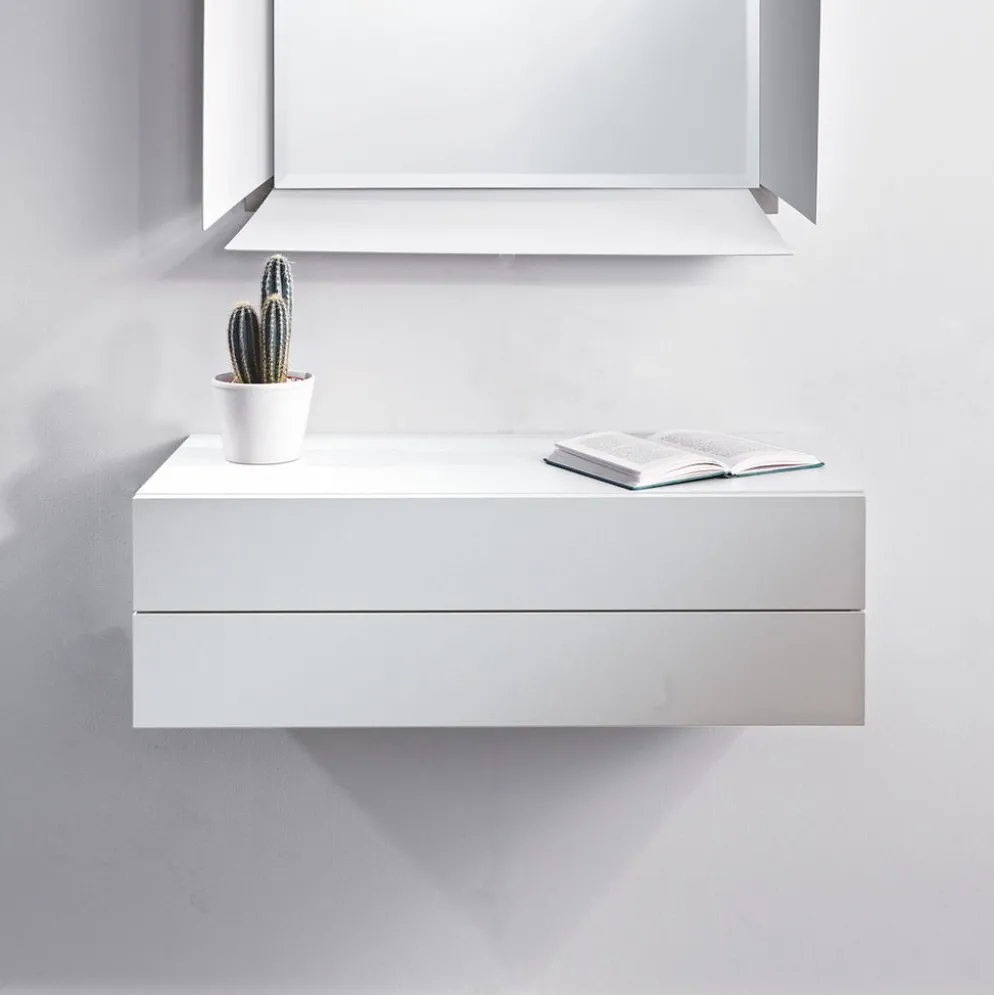 Cassettiera pensile Unit da parete in legno laminato