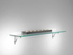 Cinque mensole in vetro trasparente 90 cm Row Maxi