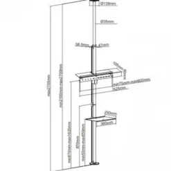 Colonna porta TV Damon - OUTLET