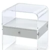 Comodino moderno Almada in plexiglass trasparente