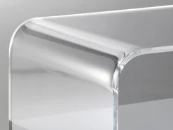 Comodino moderno Almada in plexiglass trasparente