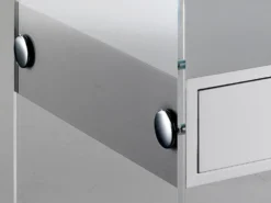Comodino moderno Almada in plexiglass trasparente