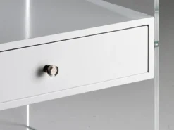 Comodino moderno Almada in plexiglass trasparente