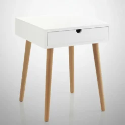 Comodino tavolino Trilly in legno massello e MDF