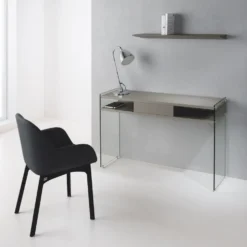 Consolle ingresso Jenny in vetro e laminato 120 x 75 cm