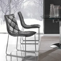 Coppia sedie a slitta design moderno Armas