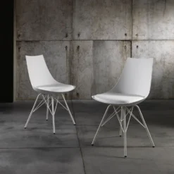 Coppia sedie da cucina Kirby White