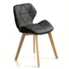 Coppia sedie imbottite Eleanor Black