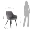 Coppia sedie imbottite Ferrand Grey