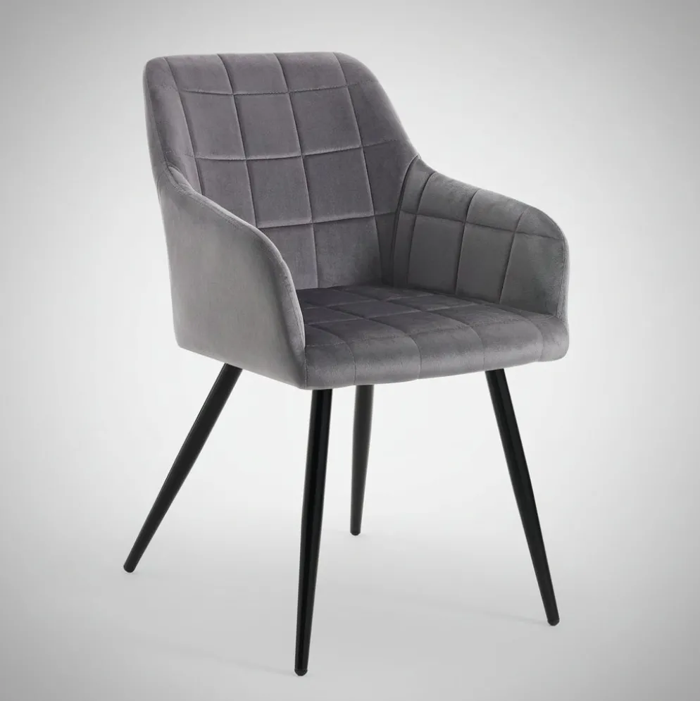 Coppia sedie imbottite Ferrand Grey