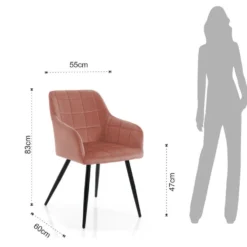 Coppia sedie imbottite Ferrand Pink