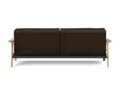Divano letto comodo con braccioli in legno Dublexo Frej