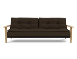 Divano letto comodo con braccioli in legno Dublexo Frej