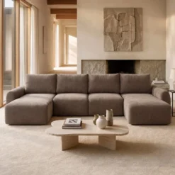 Divano letto matrimoniale Norum Curve U