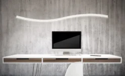 Lampadario a sospensione Curve a LED in alluminio
