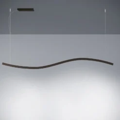 Lampadario a sospensione Curve a LED in alluminio