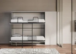 Letto a castello a scomparsa con mobili Auda H