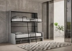 Letto a castello a scomparsa con divano Auda
