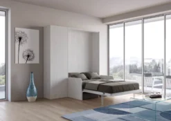 Letto a scomparsa con divano alla francese con colonna Lexton