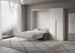 Letto a scomparsa con divano mensola e armadio 2 ante Capital Sofà