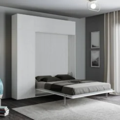 Letto a scomparsa una piazza e mezza con colonna e pensili Lexton