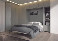 Letto matrimoniale a scomparsa verticale Pratico
