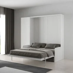 Letto matrimoniale a scomparsa con divano e colonna Lexton