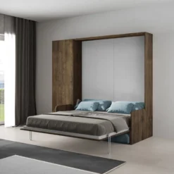 Letto matrimoniale a scomparsa con divano e colonna Lexton