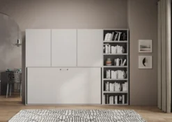 Letto singolo a scomparsa con mobili Auda G