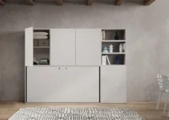 Letto singolo a scomparsa con mobili Auda F
