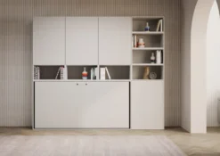 Letto singolo a scomparsa con mobili Auda E
