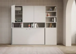 Letto singolo a scomparsa con mobili Auda E