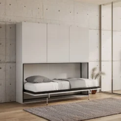 Letto singolo a scomparsa con mobili Auda D