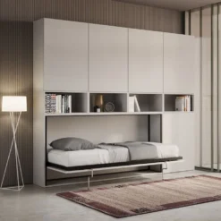 Letto singolo a scomparsa con mobili Auda C
