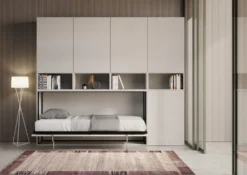 Letto singolo a scomparsa con mobili Auda C