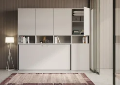 Letto singolo a scomparsa con mobili Auda C