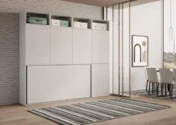 Letto singolo a scomparsa con mobili Auda B