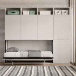Letto singolo a scomparsa con mobili Auda B