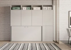 Letto singolo a scomparsa con mobili Auda B