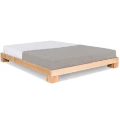 Letto sommier in legno massello Edvin Natural