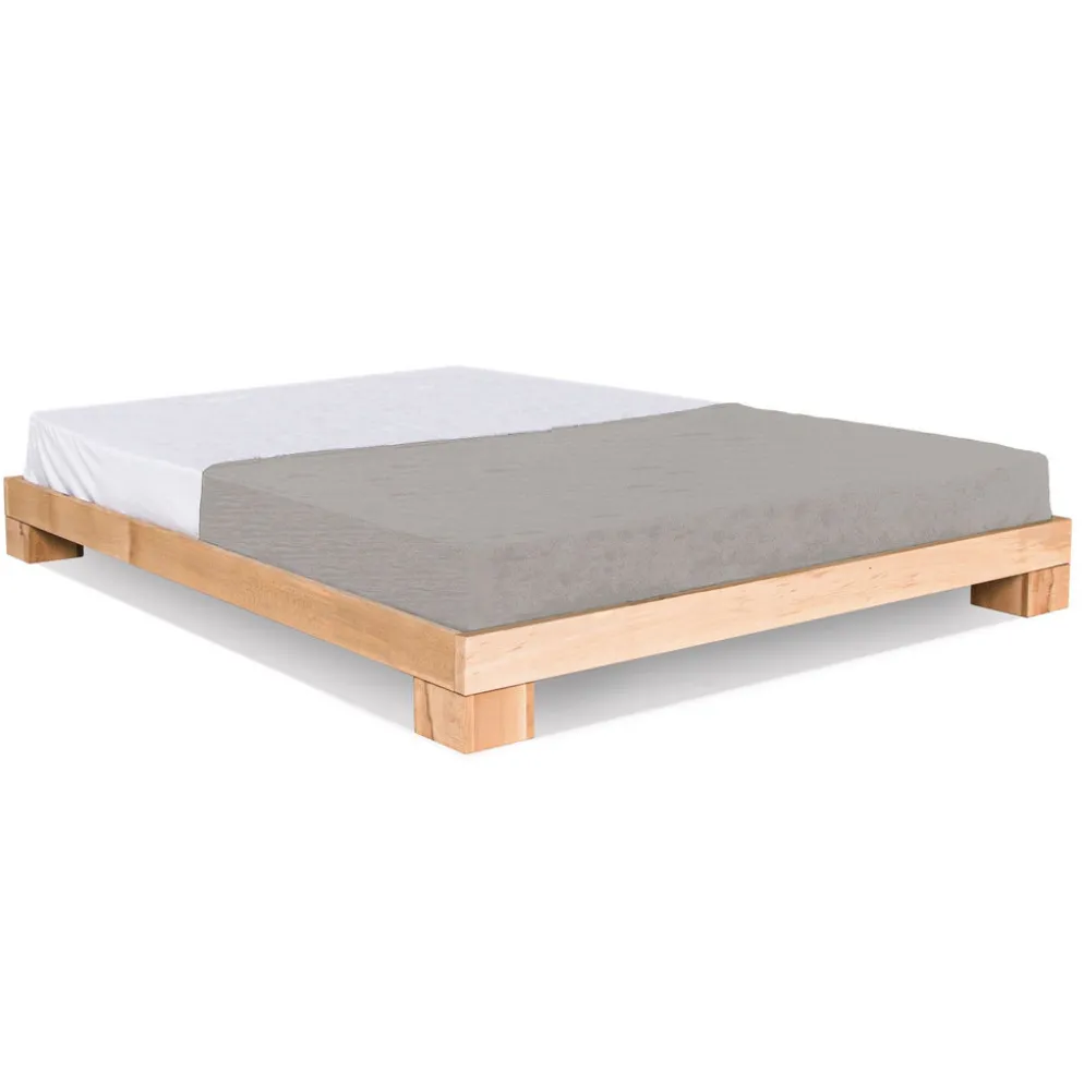 Letto sommier in legno massello Edvin Natural