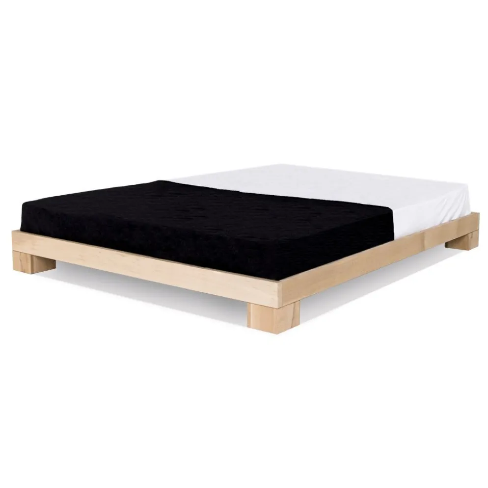 Letto sommier in legno massello Edvin Natural