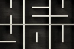 Libreria a cubi componibile lettere alfabeto ABC HEY YOU